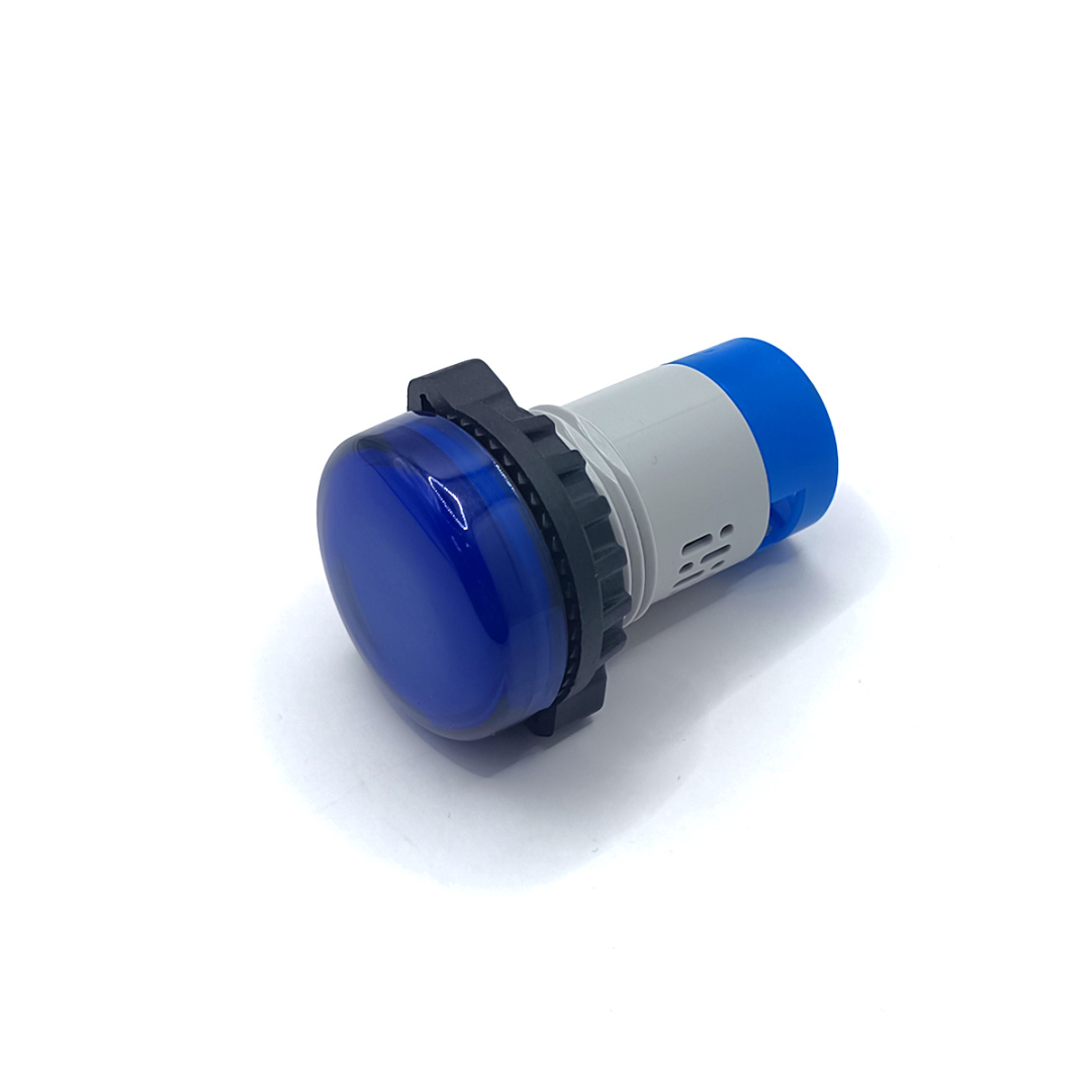 картинка PL22E-220-B Лампа сигнальная, тип E, синяя, 220V, с защитой от мерцания LED AC/DC от магазина Одежда+