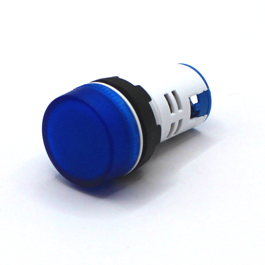картинка PL22A-012-B Лампа сигнальная, тип A, синяя, 12V, LED AC/DC от магазина Одежда+