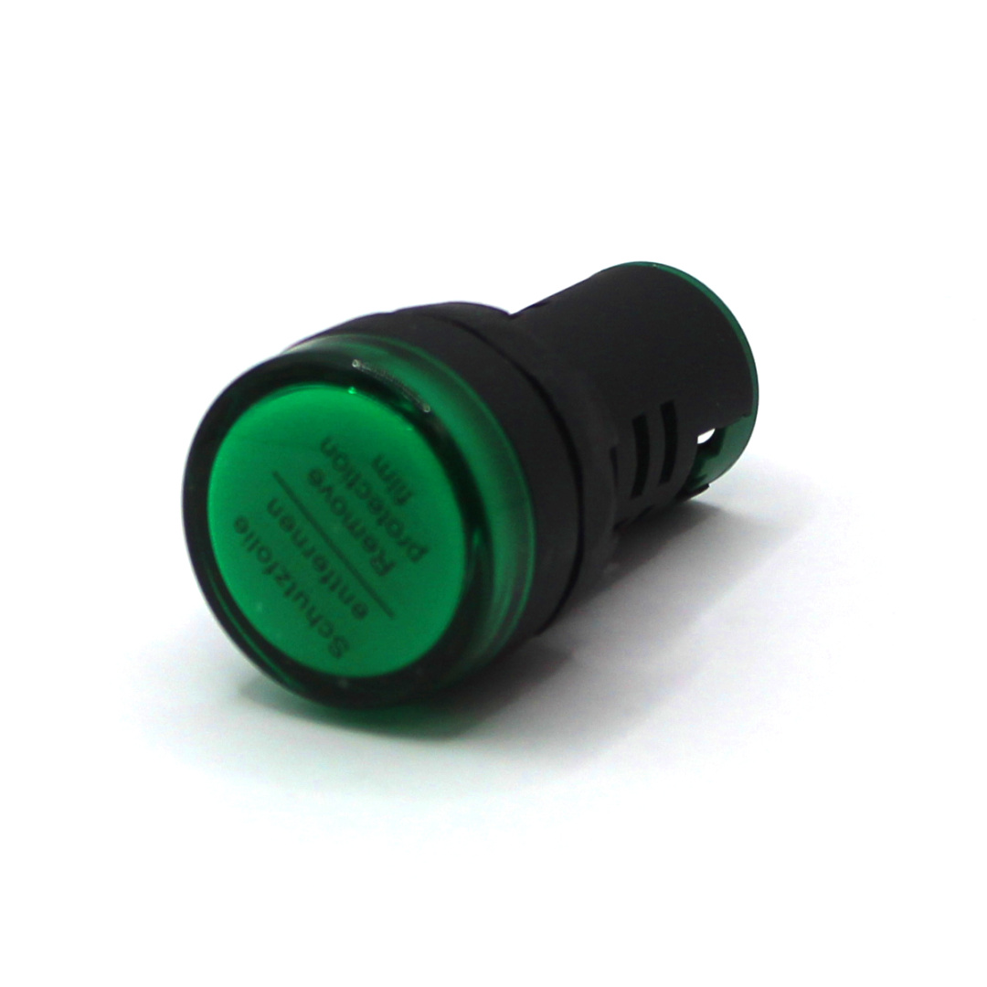 картинка PL22D-012-G Лампа сигнальная, тип D,зелёная, 12V, LED AC/DC от магазина Одежда+