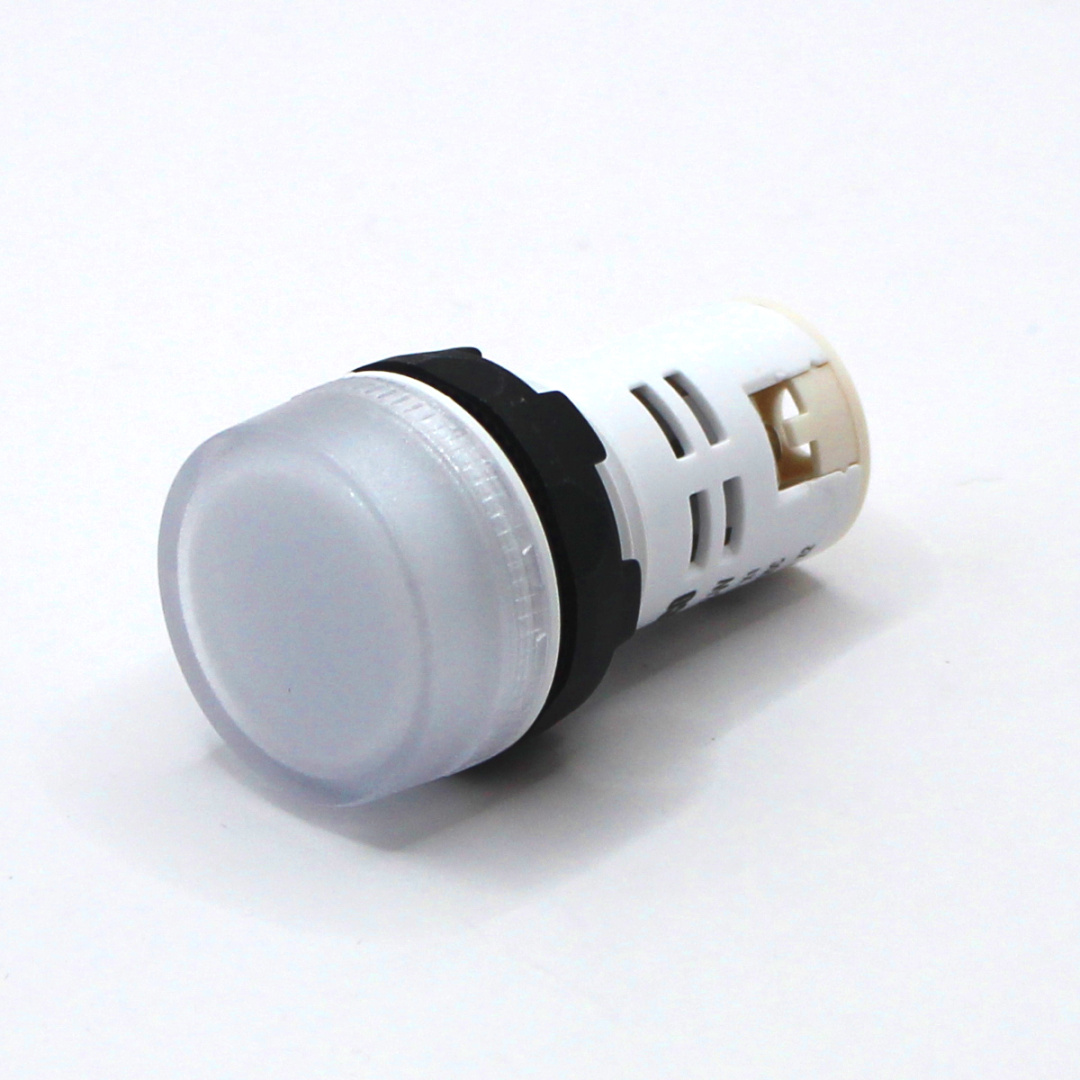 картинка PL22A-220-W Лампа сигнальная, тип A, белая, 220V, LED AC/DC от магазина Одежда+