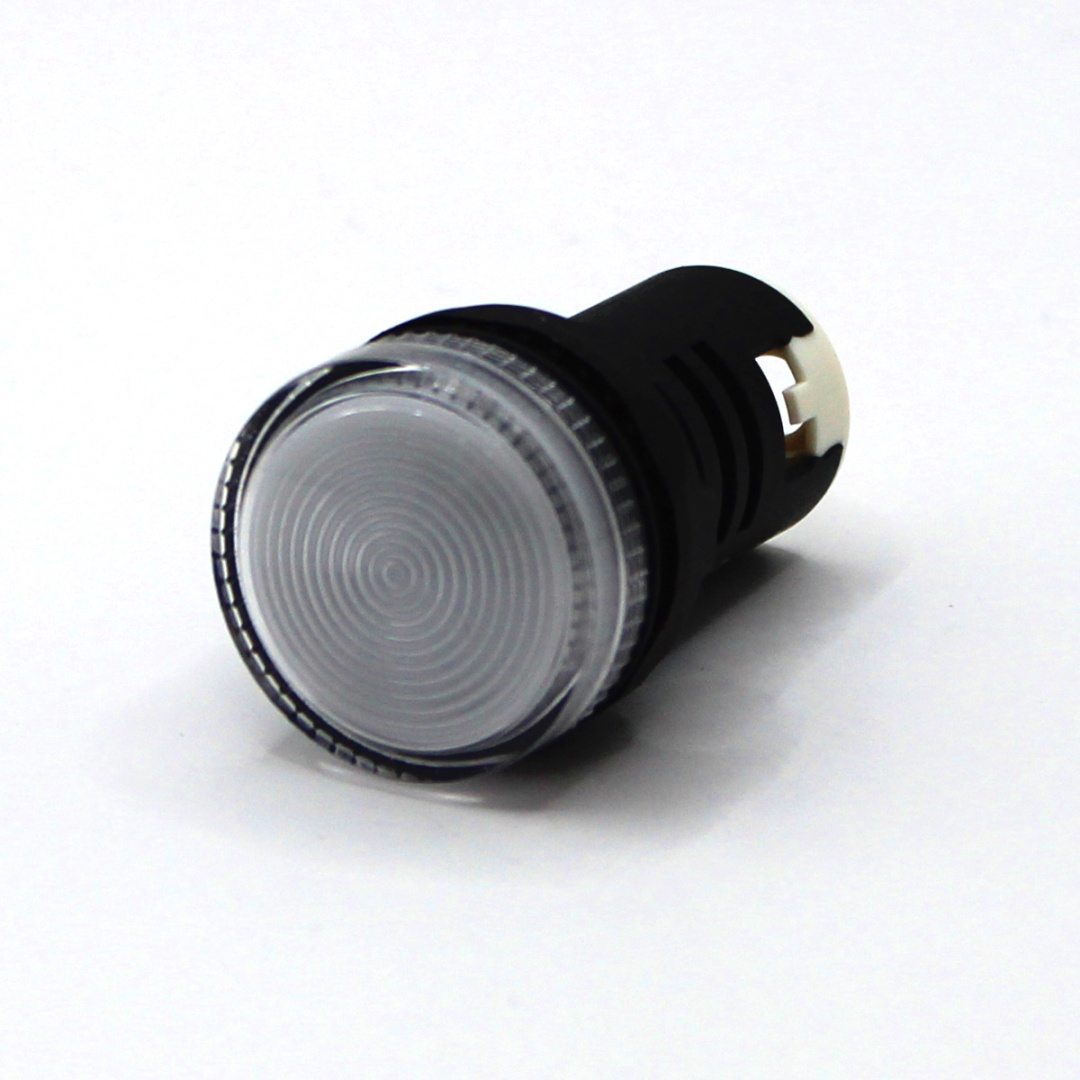 картинка PL22C-220-W Лампа сигнальная, тип С, белая, 220V, LED AC/DC от магазина Одежда+