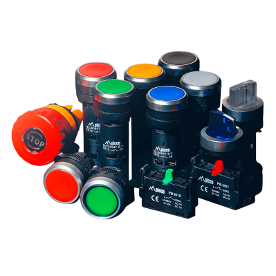 Широкий ассортимент приборов управления и сигнализации