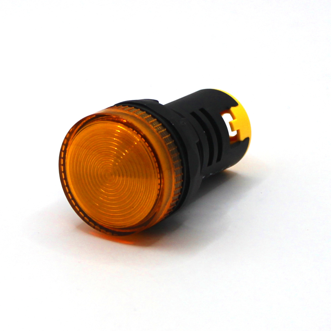 картинка PL22C-012-Y Лампа сигнальная, тип С, жёлтая, 12V, LED AC/DC от магазина Одежда+